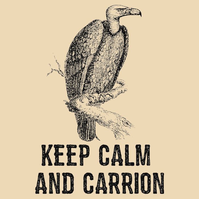 Funny Design Keep Calm And Vultures Condor Buzzard Drawstring Bag