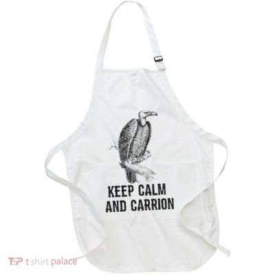 Funny Design Keep Calm And Vultures Condor Buzzard Full-Length Apron With Pockets
