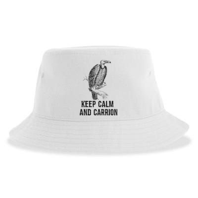 Funny Design Keep Calm And Vultures Condor Buzzard Sustainable Bucket Hat