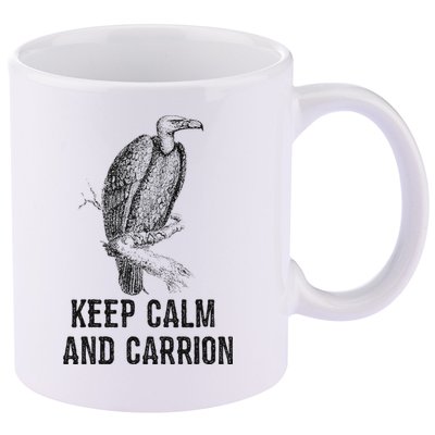Funny Design Keep Calm And Vultures Condor Buzzard 11oz C Handle Ceramic Mug