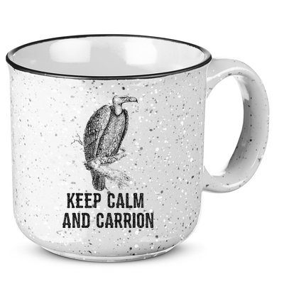 Funny Design Keep Calm And Vultures Condor Buzzard 15oz Campfire Ceramic Mug