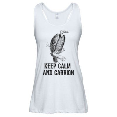 Funny Design Keep Calm And Vultures Condor Buzzard Ladies Essential Flowy Tank