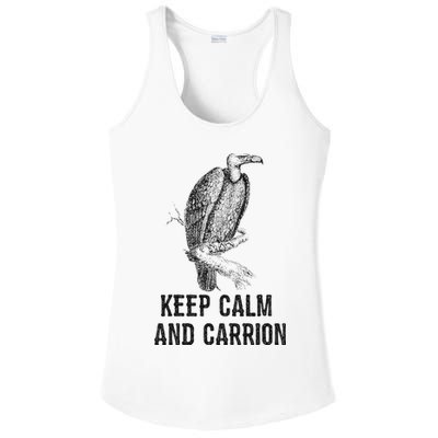 Funny Design Keep Calm And Vultures Condor Buzzard Ladies PosiCharge Competitor Racerback Tank