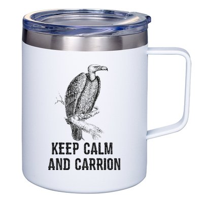 Funny Design Keep Calm And Vultures Condor Buzzard 12oz Stainless Steel Coffee Mug