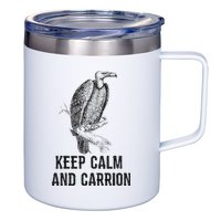 Funny Design Keep Calm And Vultures Condor Buzzard 12oz Stainless Steel Coffee Mug