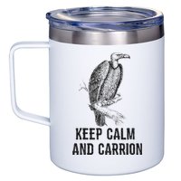 Funny Design Keep Calm And Vultures Condor Buzzard 12oz Stainless Steel Coffee Mug