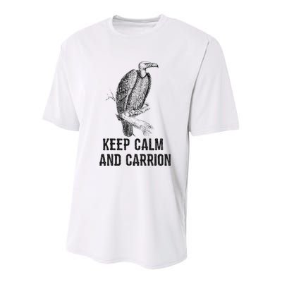 Funny Design Keep Calm And Vultures Condor Buzzard Youth Performance Sprint T-Shirt