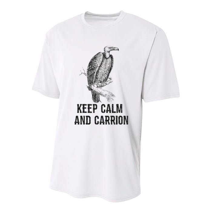Funny Design Keep Calm And Vultures Condor Buzzard Youth Performance Sprint T-Shirt