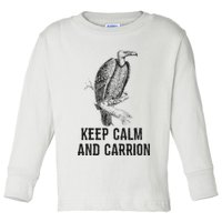 Funny Design Keep Calm And Vultures Condor Buzzard Toddler Long Sleeve Shirt