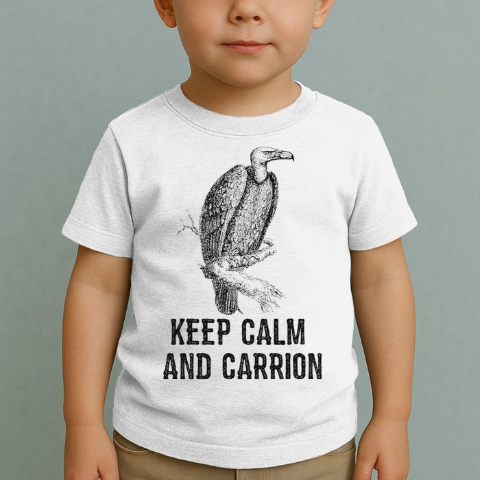Funny Design Keep Calm And Vultures Condor Buzzard Toddler T-Shirt