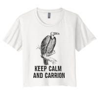 Funny Design Keep Calm And Vultures Condor Buzzard Crop Top
