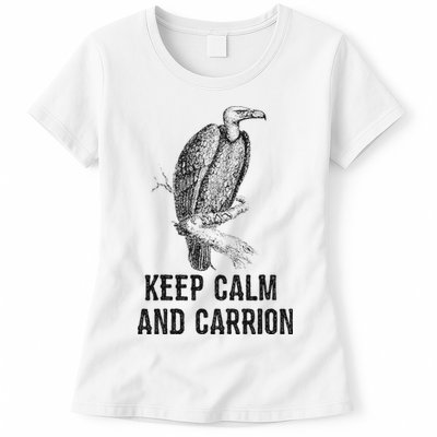 Funny Design Keep Calm And Vultures Condor Buzzard Womens T-Shirt