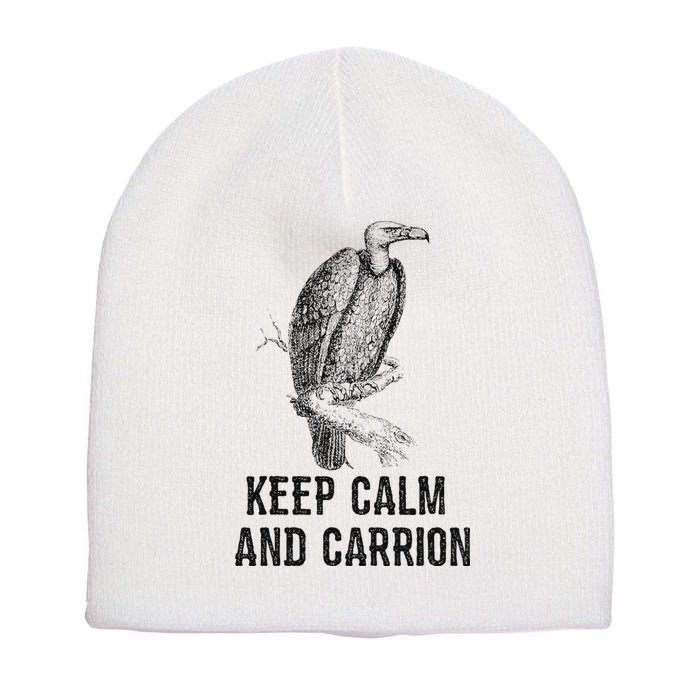 Funny Design Keep Calm And Vultures Condor Buzzard Short Acrylic Beanie