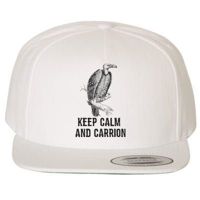 Funny Design Keep Calm And Vultures Condor Buzzard Wool Snapback Cap
