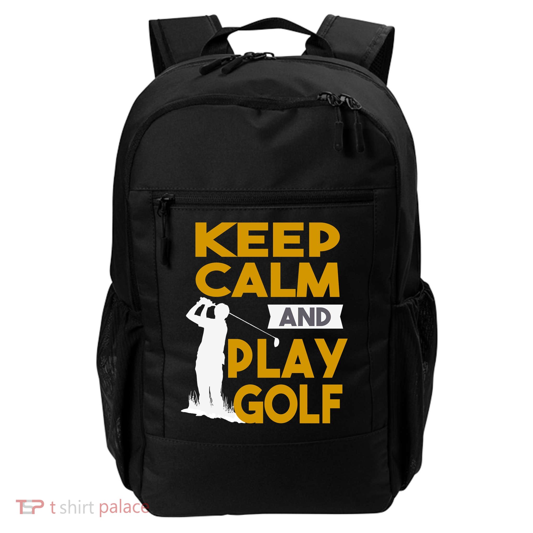 Father's Day Keep Calm And Play Golf Fun Gift For Dad Backpack