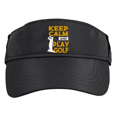Father's Day Keep Calm And Play Golf Fun Gift For Dad Adult Drive Performance Visor