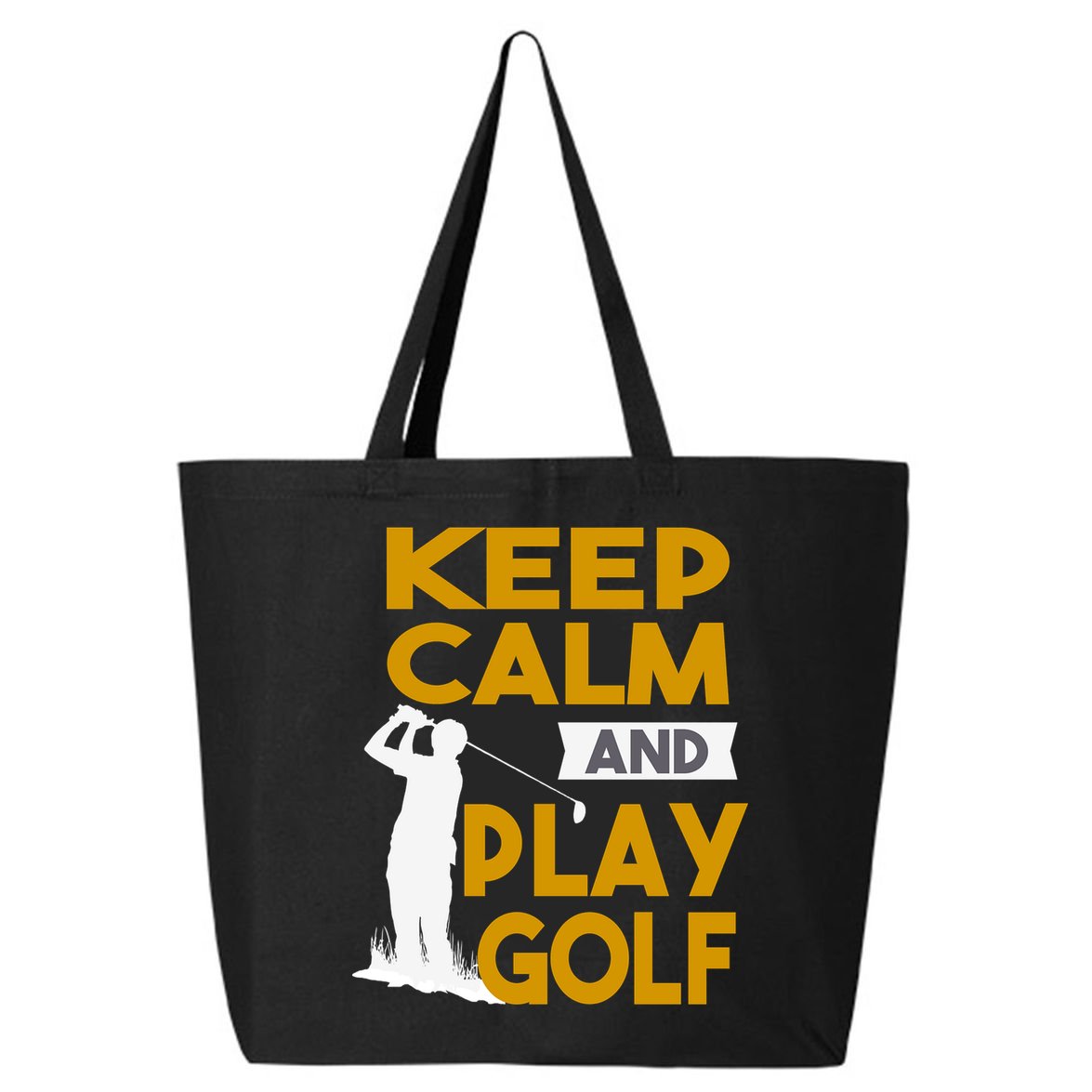 Father's Day Keep Calm And Play Golf Fun Gift For Dad 25L Jumbo Tote