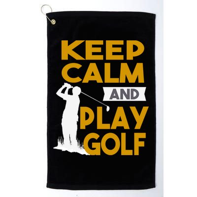 Father's Day Keep Calm And Play Golf Fun Gift For Dad Golf Towel