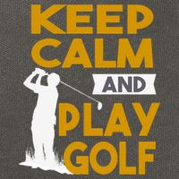 Father's Day Keep Calm And Play Golf Fun Gift For Dad Cotton Canvas Backpack