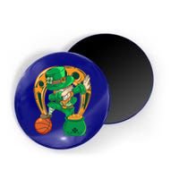 Funny Dabbing Leprechaun Basketball St Patricks Day Gift Magnet