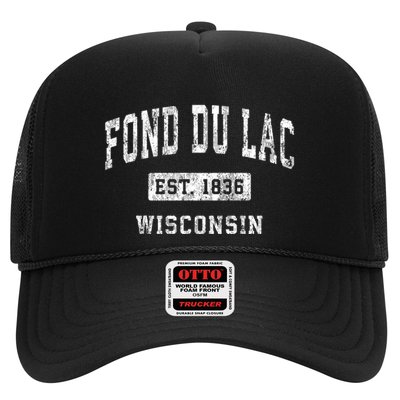Fond Du Lac Wisconsin Wi Vintage Established Sports Trucker Hat