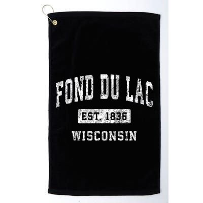 Fond Du Lac Wisconsin Wi Vintage Established Sports Golf Towel