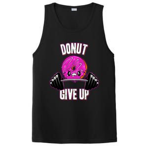 Funny Doughnut Lover Donut Give Up Fitness Gym Donut Gift PosiCharge Competitor Tank