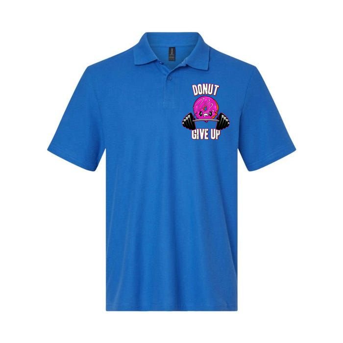 Funny Doughnut Lover Donut Give Up Fitness Gym Donut Gift Softstyle Adult Sport Polo