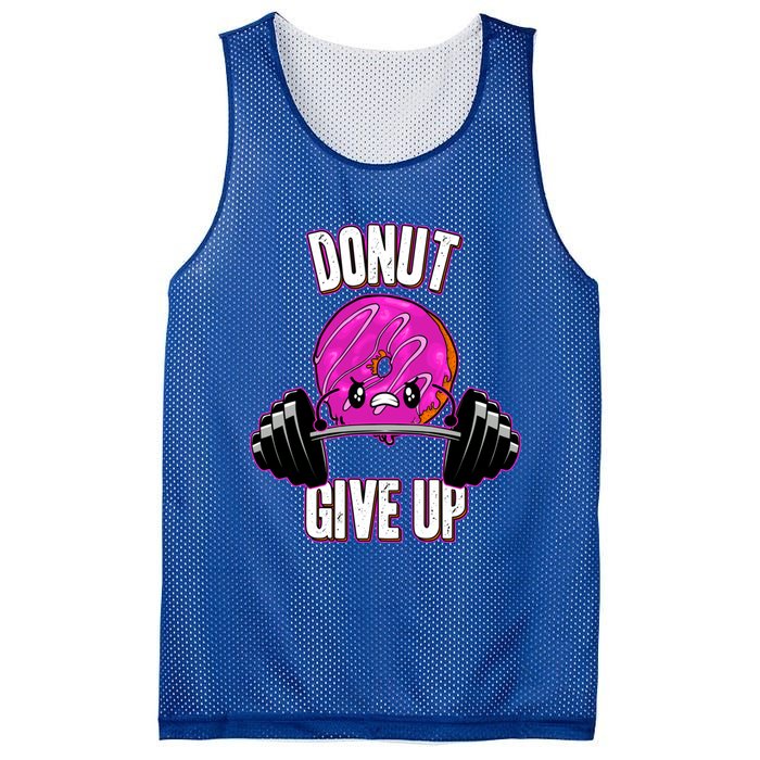 Funny Doughnut Lover Donut Give Up Fitness Gym Donut Gift Mesh Reversible Basketball Jersey Tank