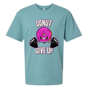 Funny Doughnut Lover Donut Give Up Fitness Gym Donut Gift Sueded Cloud Jersey T-Shirt