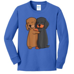 Funny Dachshund Lover Weiner Dog Cute Gift Kids Long Sleeve Shirt