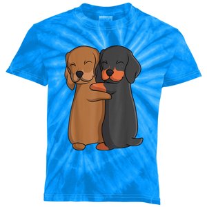 Funny Dachshund Lover Weiner Dog Cute Gift Kids Tie-Dye T-Shirt