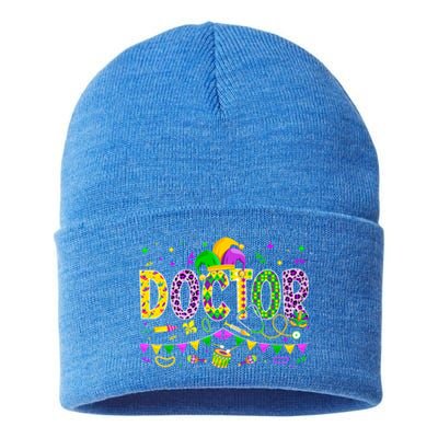 Funny Doctor Lover Mardi Gras Carnival Party Gift Sustainable Knit Beanie