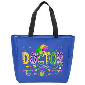 Funny Doctor Lover Mardi Gras Carnival Party Gift Zip Tote Bag