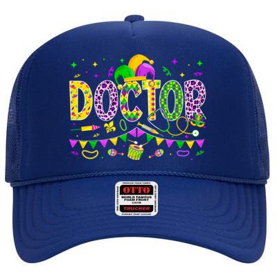 Funny Doctor Lover Mardi Gras Carnival Party Gift High Crown Mesh Back Trucker Hat