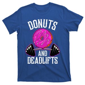 Funny Doughnut Lover Donuts And Deadlifts Fitness Gym Donut Gift T-Shirt