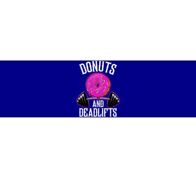 Funny Doughnut Lover Donuts And Deadlifts Fitness Gym Donut Gift Bumper Sticker