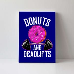 Funny Doughnut Lover Donuts And Deadlifts Fitness Gym Donut Gift Canvas