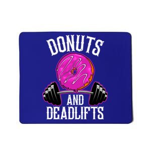 Funny Doughnut Lover Donuts And Deadlifts Fitness Gym Donut Gift Mousepad