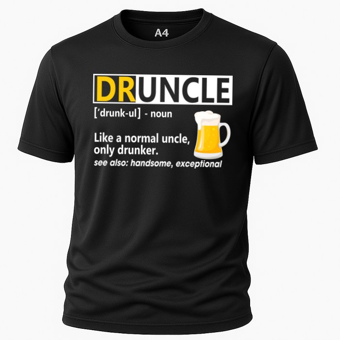 Funny Druncle Like An Uncle Definition Drunker Beer Performance Shirt