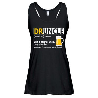 Funny Druncle Like An Uncle Definition Drunker Beer Ladies Essential Flowy Tank