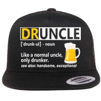 Funny Druncle Like An Uncle Definition Drunker Beer Flat Bill Trucker Hat