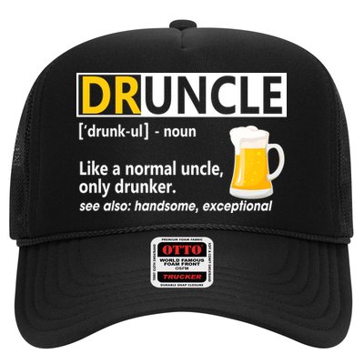 Funny Druncle Like An Uncle Definition Drunker Beer Trucker Hat
