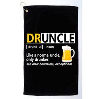 Funny Druncle Like An Uncle Definition Drunker Beer Golf Towel