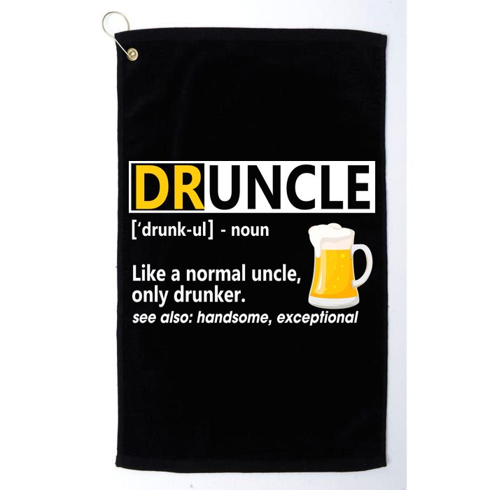 Funny Druncle Like An Uncle Definition Drunker Beer Golf Towel