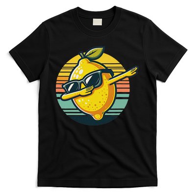 Funny Dab Lemon Dancing Dabbing Retro Fruit T-Shirt