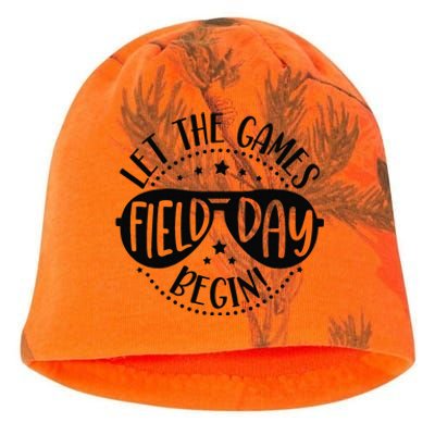 Field Day Let Games Start Begin Teachers Kati - Camo Knit Beanie