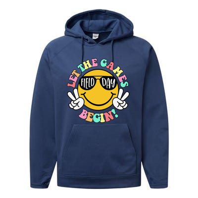 Field Day Let The Games Begin 2024 Teachers Performance Fleece Hoodie