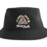 Father's Day Less Talk Mor Chalk Pool Player Gift For Dad Sustainable Bucket Hat