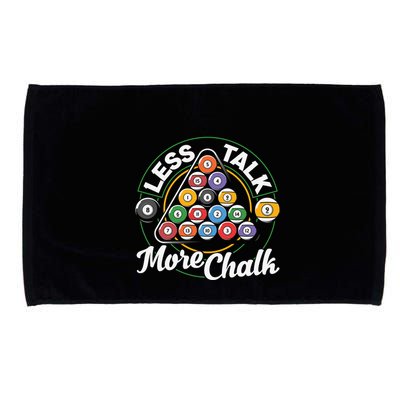 Father's Day Less Talk Mor Chalk Pool Player Gift For Dad Microfiber Hand Towel